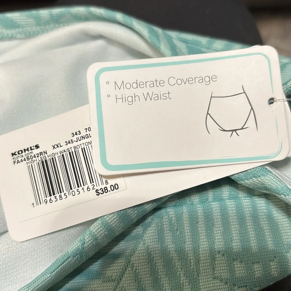 Freshwater teal two piece swim suit, size XXL (20), NWT. - Picture 11 of 16